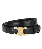 Ceinture en Cuir Noir avec Boucle Dorée | Élégance et Polyvalence pour Toutes les Occasions