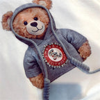 Short-sleeved T-shirt with bear print