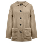 Manteau d'hiver chaud pour femmes avec patte de boutonnage et doublure douillette