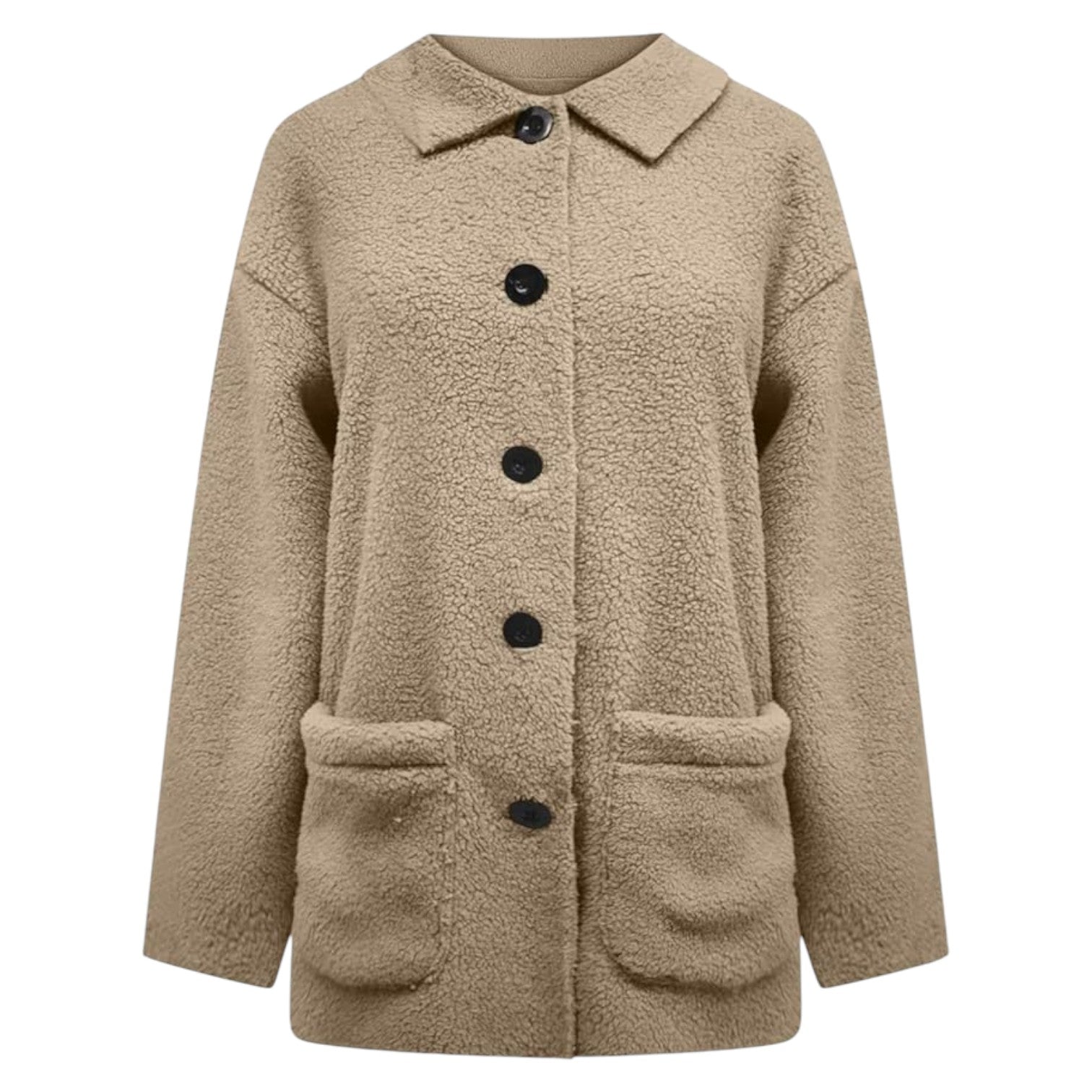 Manteau d'hiver chaud pour femmes avec patte de boutonnage et doublure douillette