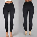 Taille Haute Couleur Unie Pantalon Serré