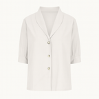 White Woman's linen top for autumn