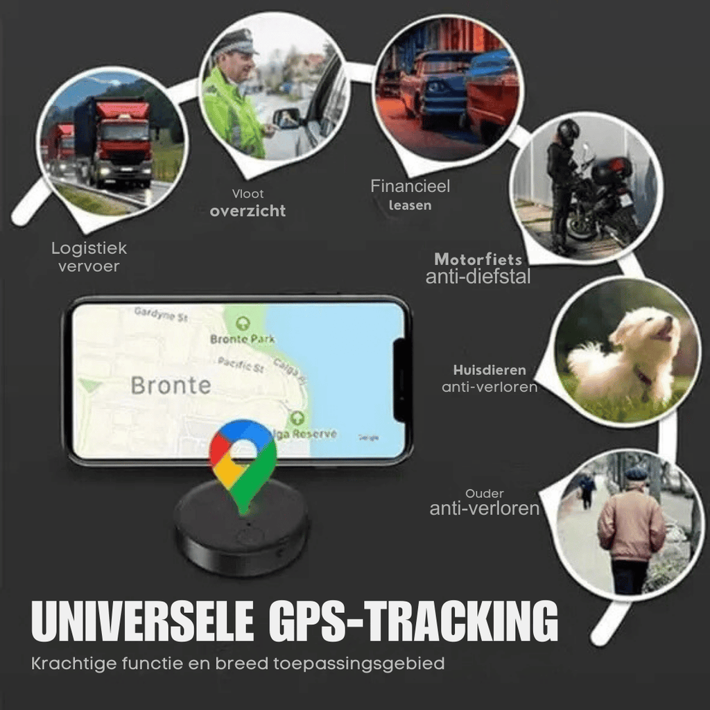 TrackMate Mini GPS Tracker - Localisateur de voiture et de clés puissant