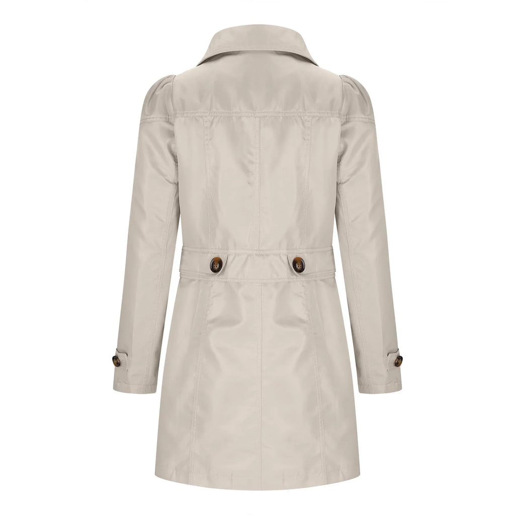 Trench pour dames avec boutons - Manteau d'automne avec col