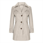 Trench pour dames avec boutons - Manteau d'automne avec col