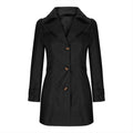 Trench pour dames avec boutons - Manteau d'automne avec col