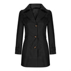 Trench pour dames avec boutons - Manteau d'automne avec col