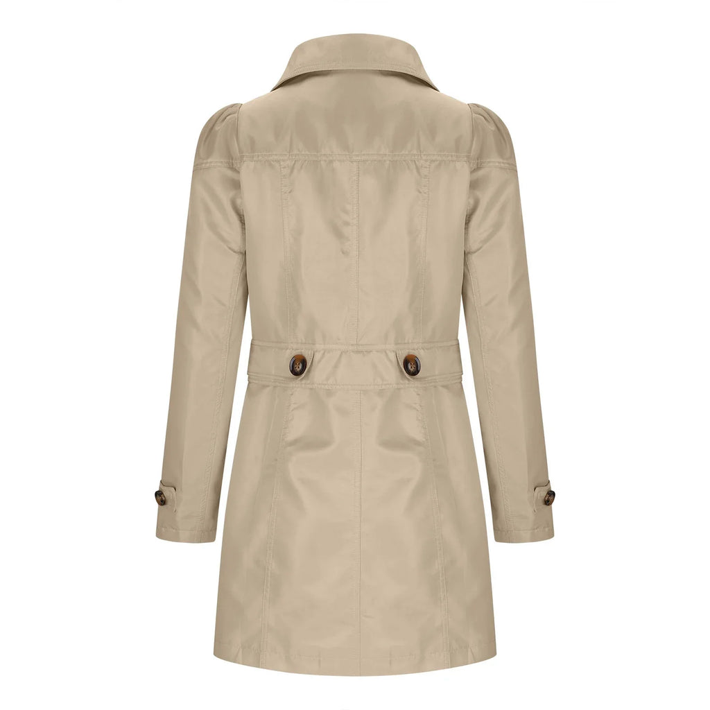 Trench pour dames avec boutons - Manteau d'automne avec col