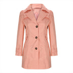 Trench pour dames avec boutons - Manteau d'automne avec col