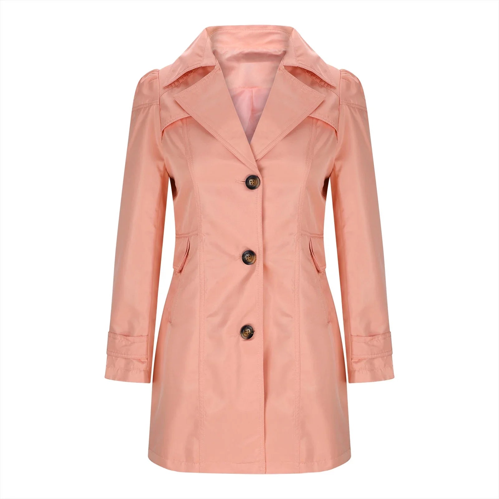 Trench pour dames avec boutons - Manteau d'automne avec col