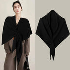 Women's wool triangular scarf for fall and winter