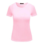 U-shirt décontracté de couleur unie à col rond
