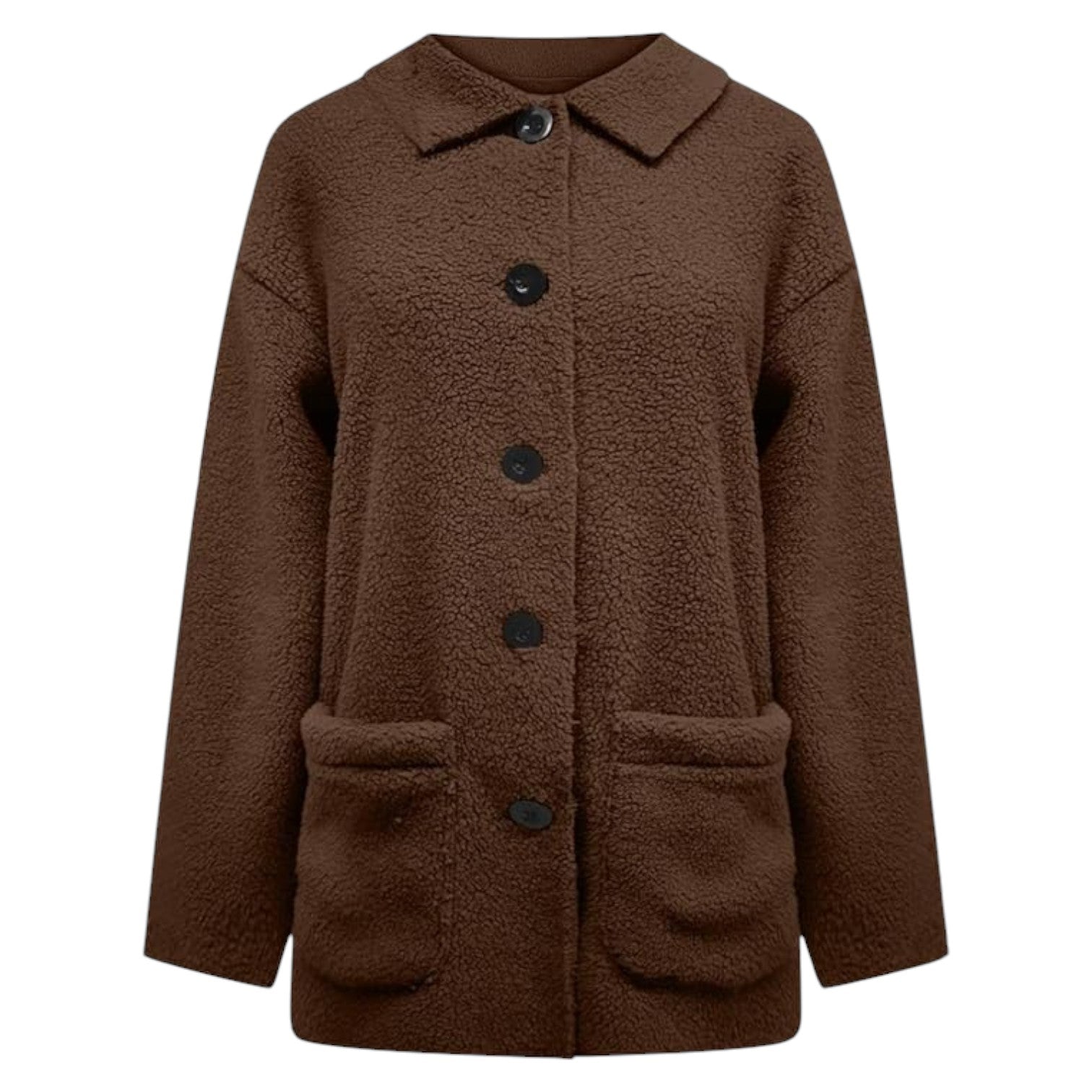 Manteau d'hiver chaud pour femmes avec patte de boutonnage et doublure douillette