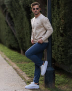 Men's Knitted Cotton Jumper - Autumn Edition