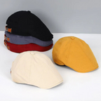 Casquette plate unisexe avec rabat incurvé et sommet structuré