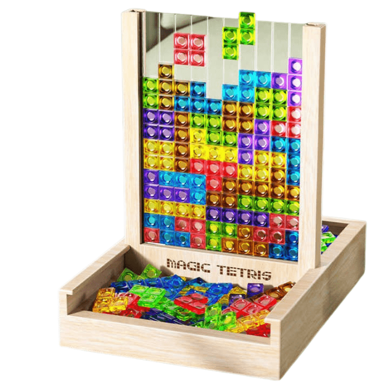 WOODTRIX - Plateau de Tetris en bois respectueux de l'environnement pour enfants et adultes