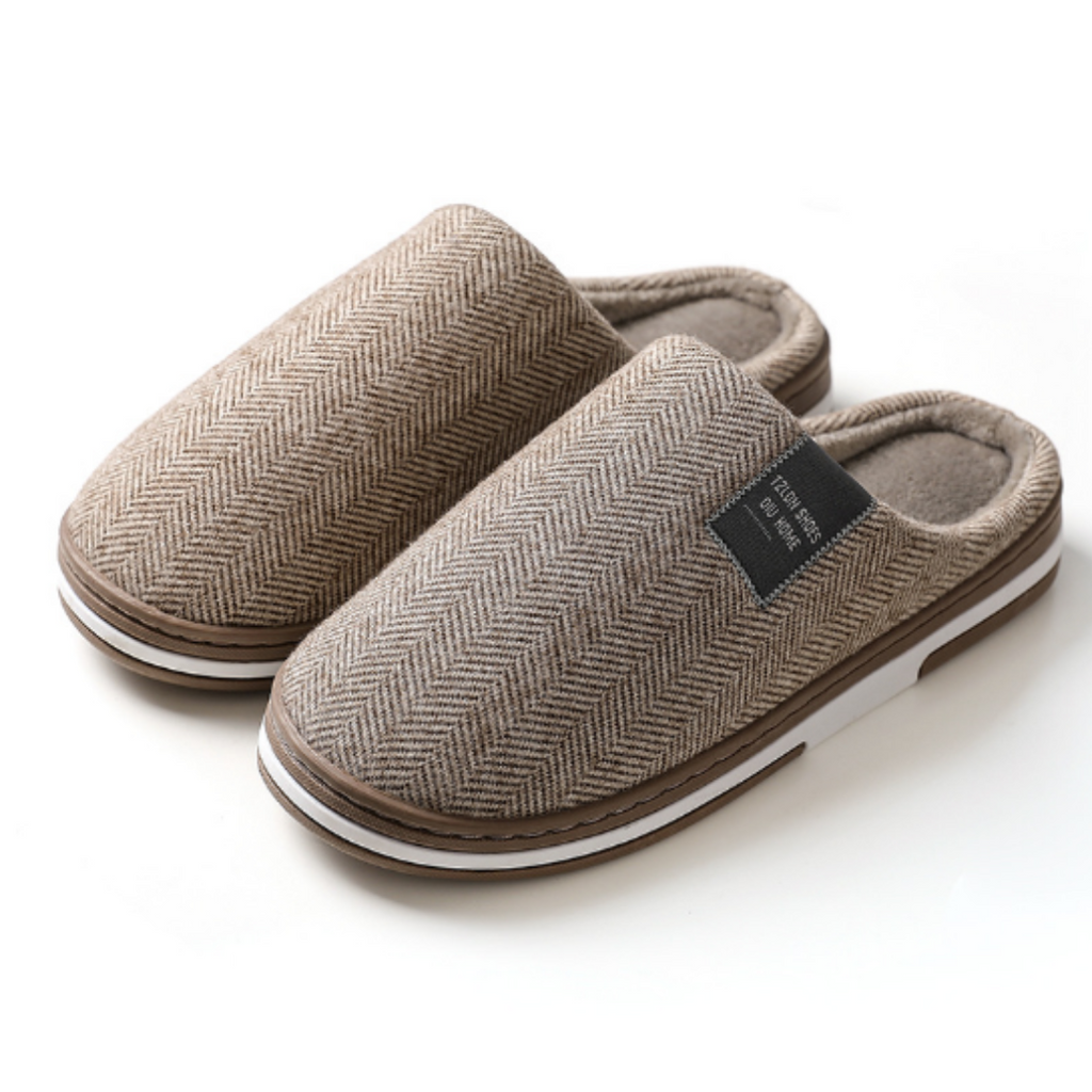 Chaussons confortables pour hommes - Doux, chauds et antidérapants