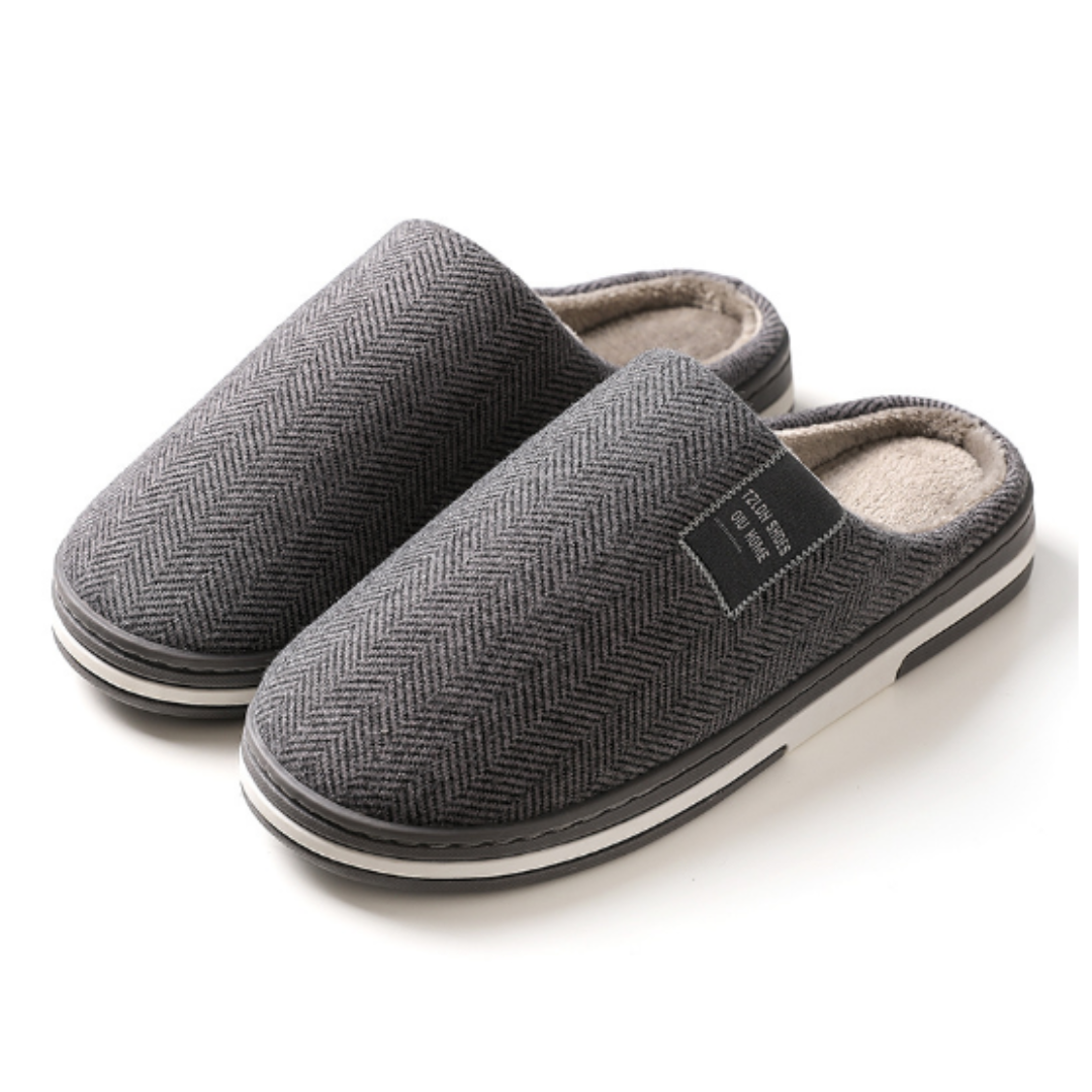 Chaussons confortables pour hommes - Doux, chauds et antidérapants