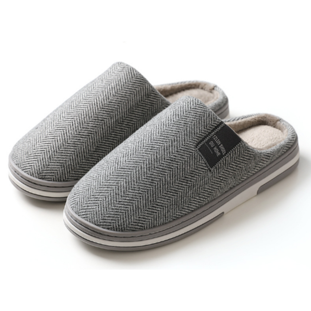Chaussons confortables pour hommes - Doux, chauds et antidérapants