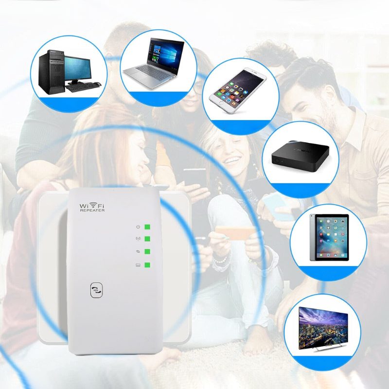 Booster de signal WiFi sans fil - Extension Internet fiable pour la maison et le bureau