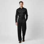 Pantalon Plissé à Jambe Large pour Homme – Style Casual Moderne