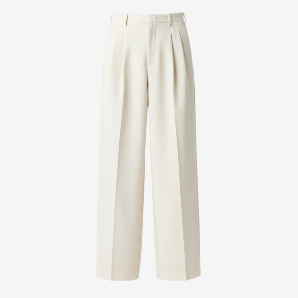 Pantalon Plissé à Jambe Large pour Homme – Style Casual Moderne