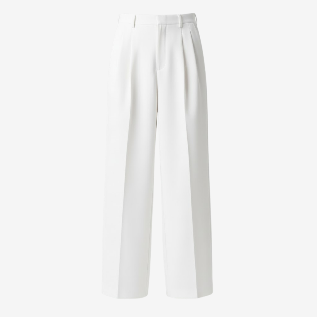 Pantalon Plissé à Jambe Large pour Homme – Style Casual Moderne