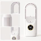 Cordless Handheld and Desk Fan - Bladeless USB Fan, Portable & Quiet