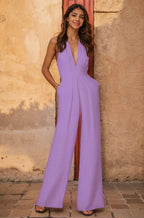 Verana | Combinaison sans manches pour femmes | Jambes larges et col en V profond