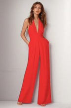 Verana | Combinaison sans manches pour femmes | Jambes larges et col en V profond