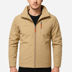 Veste d'extérieur automnale pour hommes avec couche déperlante et fermeture à glissière sportive