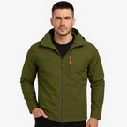 Veste d'extérieur automnale pour hommes avec couche déperlante et fermeture à glissière sportive