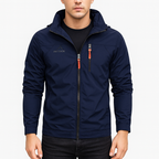 Veste d'extérieur automnale pour hommes avec couche déperlante et fermeture à glissière sportive