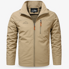 Veste d'extérieur automnale pour hommes avec couche déperlante et fermeture à glissière sportive