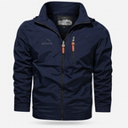 Veste d'extérieur automnale pour hommes avec couche déperlante et fermeture à glissière sportive