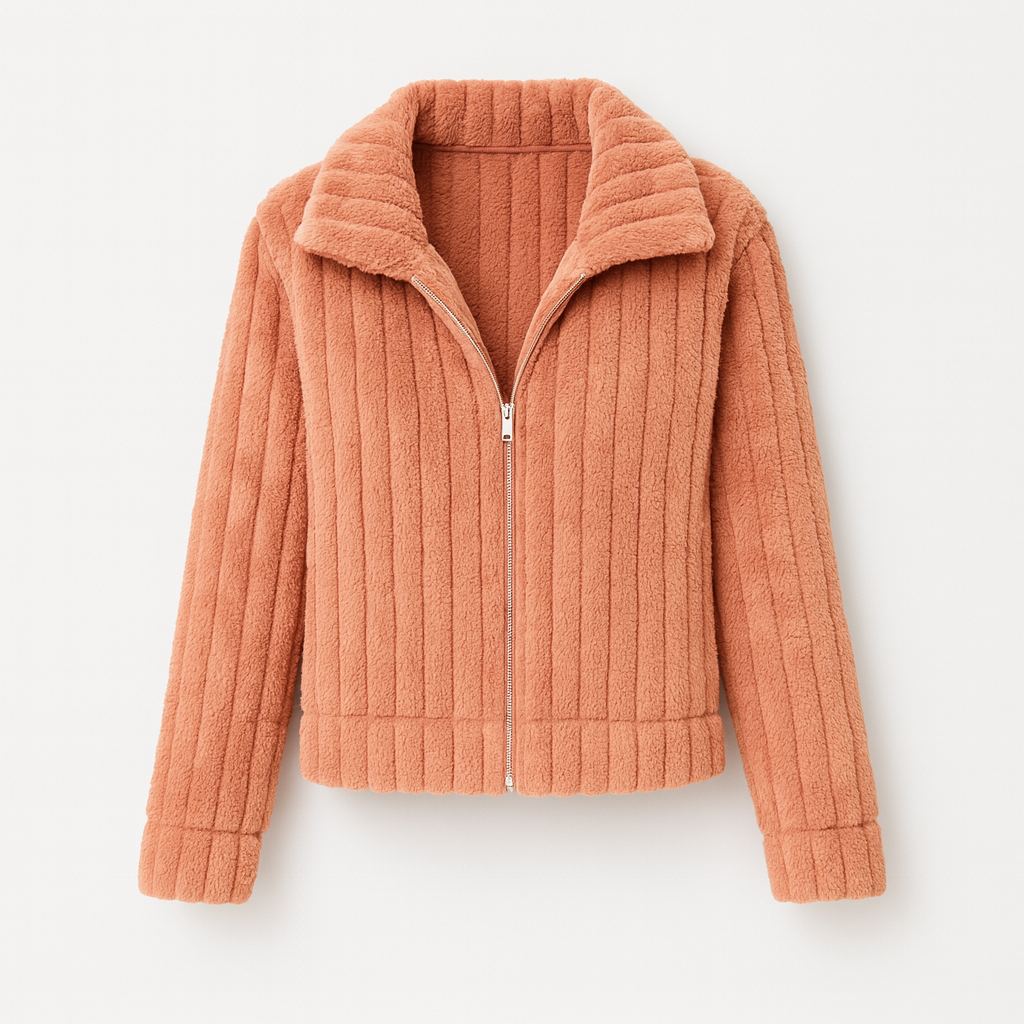 Veste polaire longue à col montant pour femmes | Collection Automne Isabelle