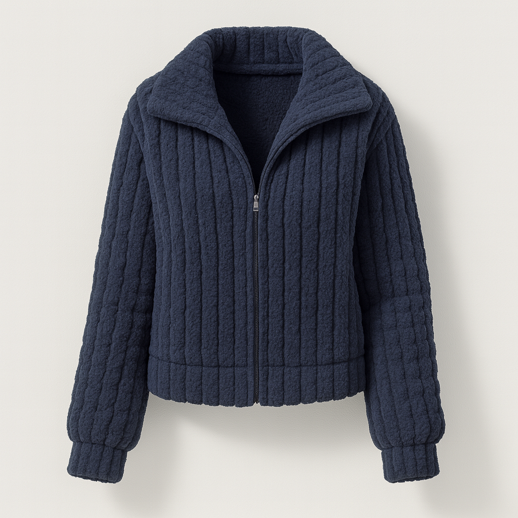 Veste polaire longue à col montant pour femmes | Collection Automne Isabelle