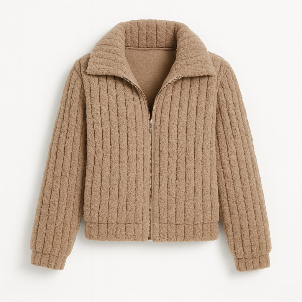 Veste polaire longue à col montant pour femmes | Collection Automne Isabelle