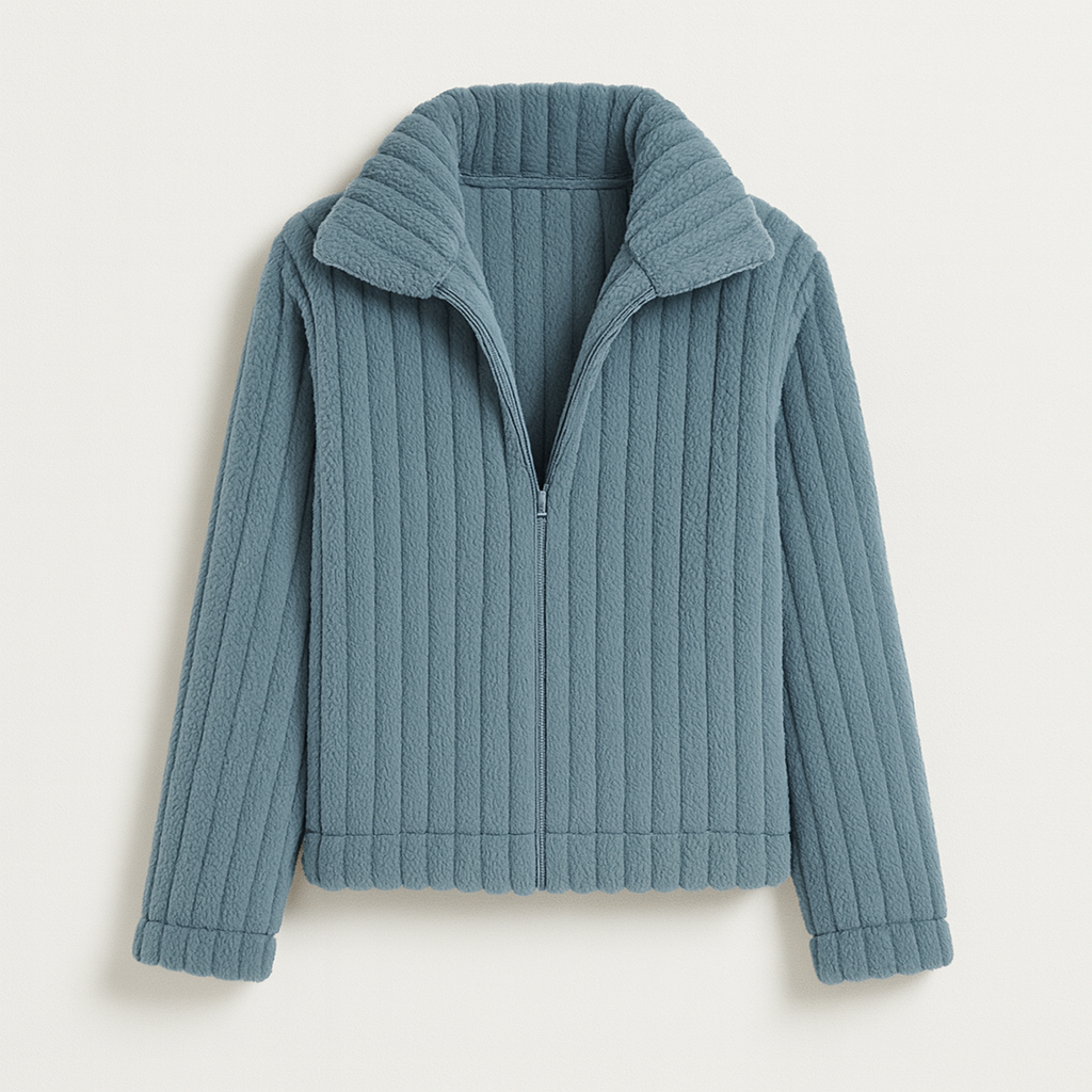 Veste polaire longue à col montant pour femmes | Collection Automne Isabelle
