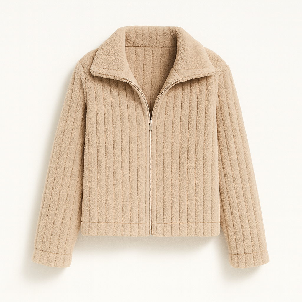 Veste polaire longue à col montant pour femmes | Collection Automne Isabelle