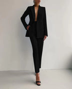Ensemble deux pièces pour femmes avec blazer et pantalon slim