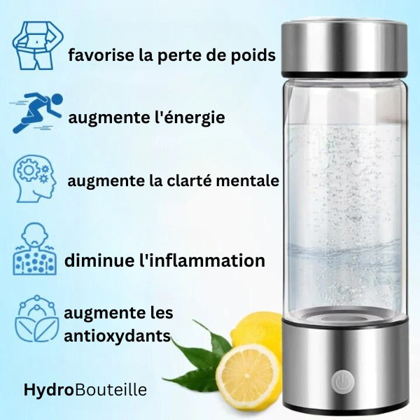 Bouteille d'eau à hydrogène