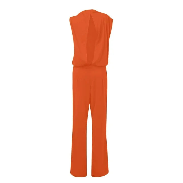 Jumpsuit à jambes larges pour femmes | Une épaule élégante