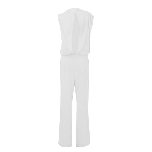 Jumpsuit à jambes larges pour femmes | Une épaule élégante