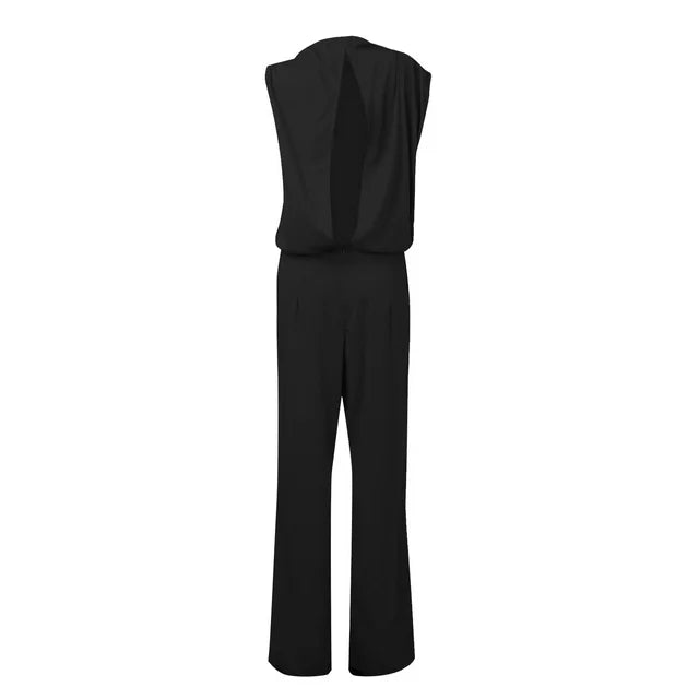 Jumpsuit à jambes larges pour femmes | Une épaule élégante