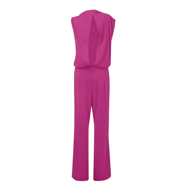 Jumpsuit à jambes larges pour femmes | Une épaule élégante