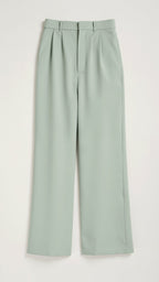 Pantalon à jambes larges pour femme avec taille haute