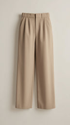Pantalon à jambes larges pour femme avec taille haute