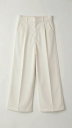Pantalon à jambes larges pour femme avec taille haute