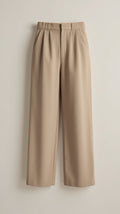 Pantalon à jambes larges pour femme avec taille haute